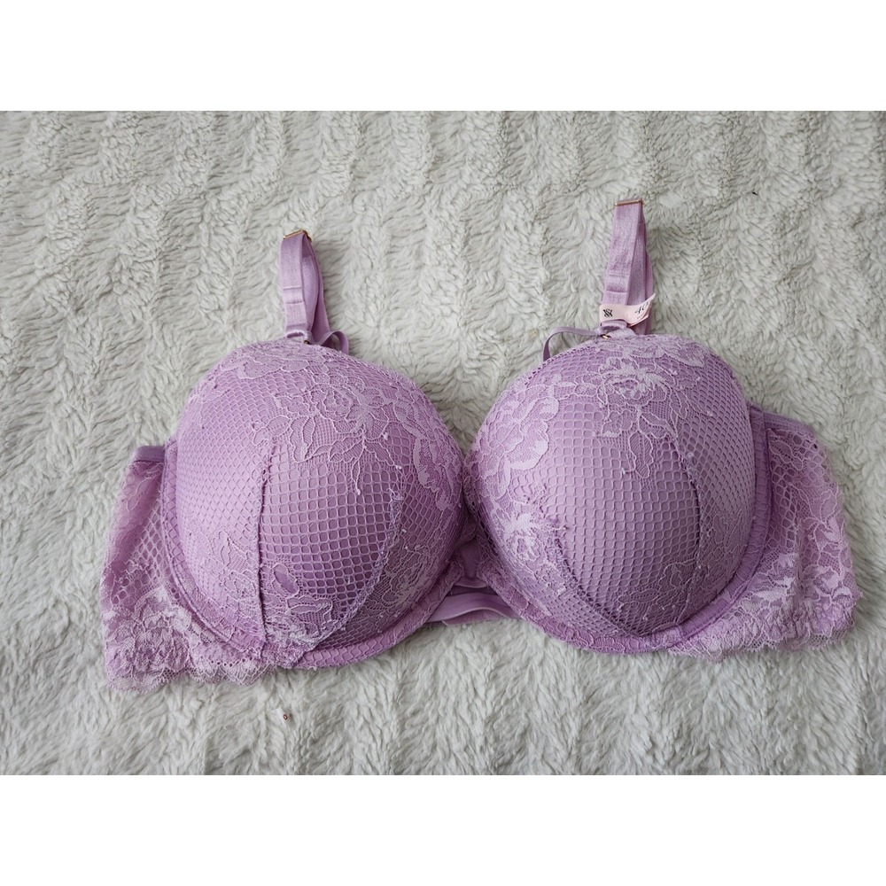 Victoria's Secret Very Sexy Push-Up Bra Women's 40C Lavender Purple Lace...